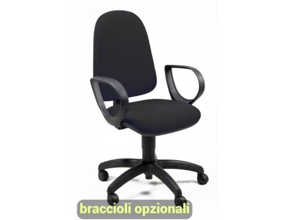 Sedia operativa girevole Unisit Jupiter JUSB/SB Eco smart rivestimento ignifugo nero - JUSB/SB/IN
