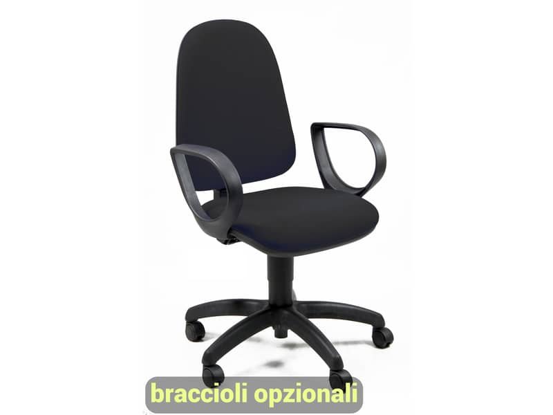 Sedia operativa girevole Unisit Jupiter JUSB/SB Eco smart rivestimento ignifugo nero – JUSB/SB/IN
