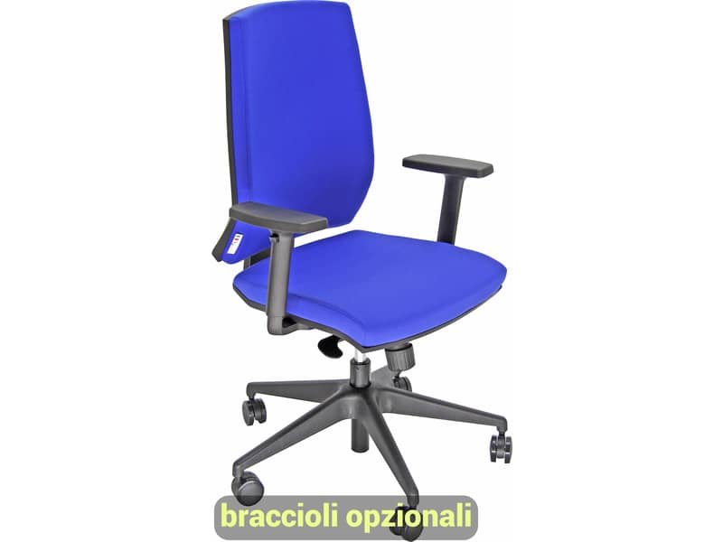 Sedia operativa girevole Unisit Larissa LR1SE – rivestimento Eco blu – LR1SE/EB