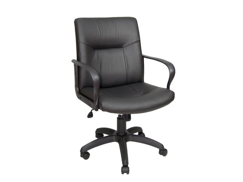 Poltrona direzionale girevole Unisit Eridanus ERD Eco Smart schienale basso – rivestimento ecopelle nero – ERD/KN