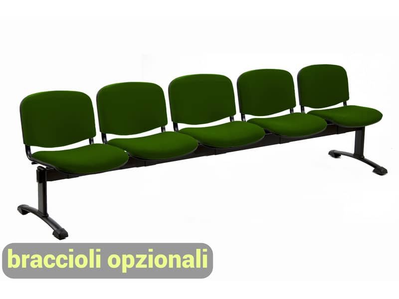 Panca 5 posti attesa Unisit Dado D55P – rivestimento Eco verde D55P/EV