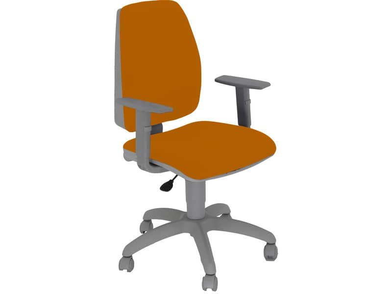 Sedia operativa girevole Unisit Jupiter JUBRG Eco smart – base grigia – rivest. Eco arancione – con braccioli – JUBRG/EA