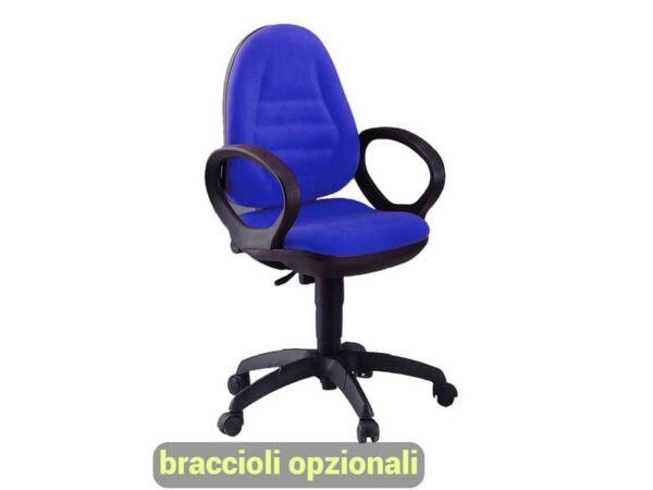 Sedia operativa girevole Unisit Metis MTA Eco Smart - rivestimento ignifugo blu - MTAS/IB
