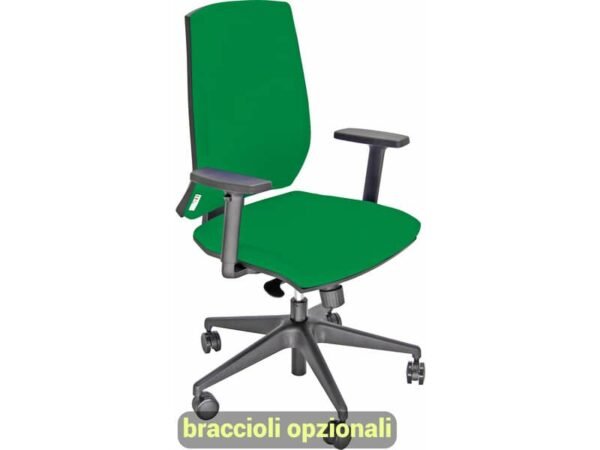 Sedia operativa girevole Unisit Larissa LR1S - rivestimento Eco verde - LR1S/EV