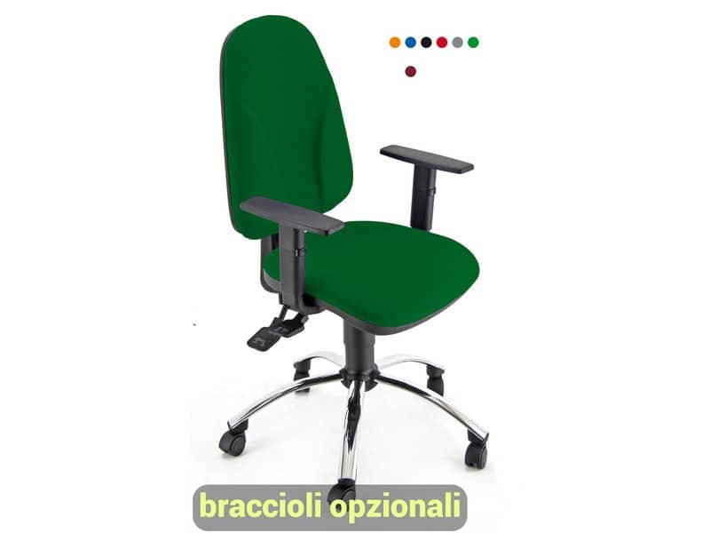 Sedia operativa girevole Unisit Team TMSYC Eco smart – schiuma sagomata – rivestimento Eco verde – TMSYC/EV