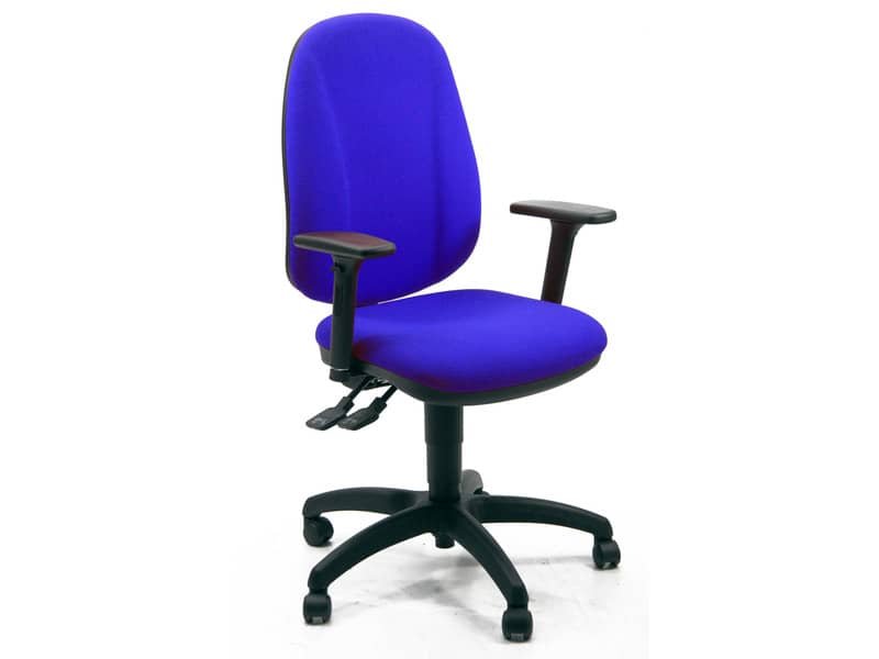 Sedia operativa girevole Unisit Giano GIGI Eco Smart rivestimento PPL blu braccioli inclusi – GIGI/BR3D/EB