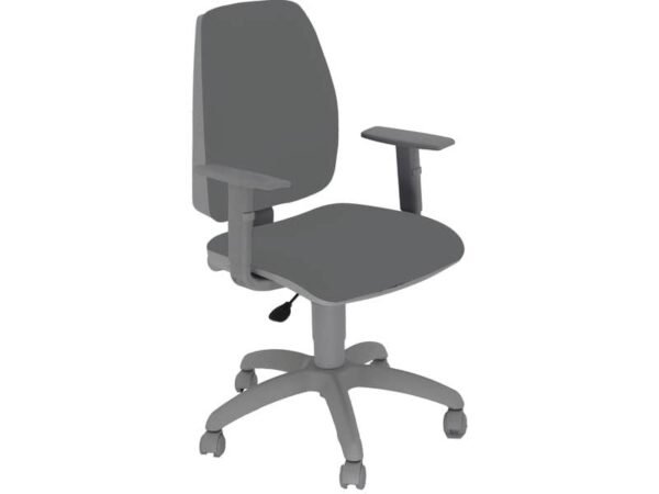 Sedia operativa girevole Unisit Jupiter JUBRG Eco smart - base grigia - rivest. ignifugo grigio con braccioli JUBRG/IT