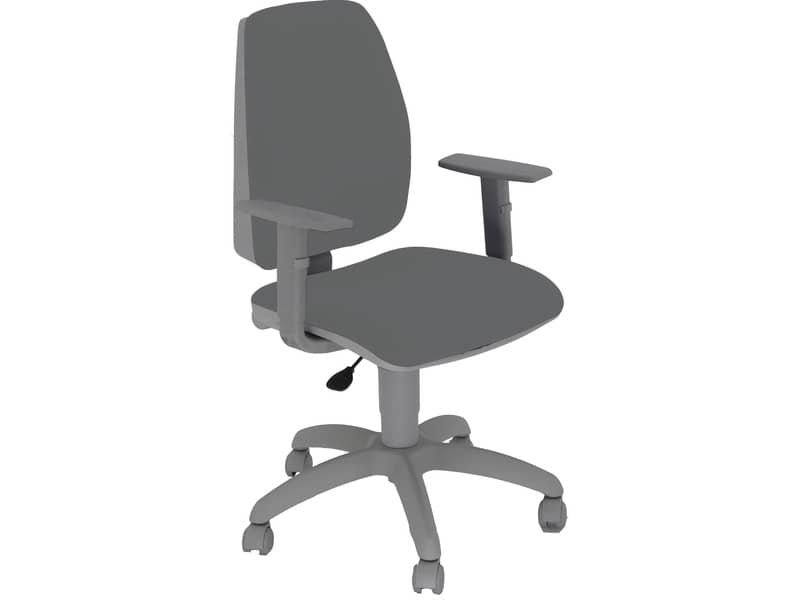 Sedia operativa girevole Unisit Jupiter JUBRG Eco smart – base grigia – rivest. ignifugo grigio con braccioli JUBRG/IT