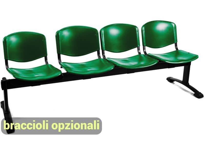 Panca 4 posti attesa Unisit Dado D54P – rivestimento Eco verde D54P/EV
