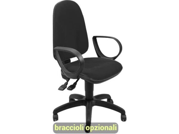 Sedia operativa girevole Unisit Team TMSY Eco smart - schiuma sagomata - rivestimento ignifugo nero - TMSY/IN
