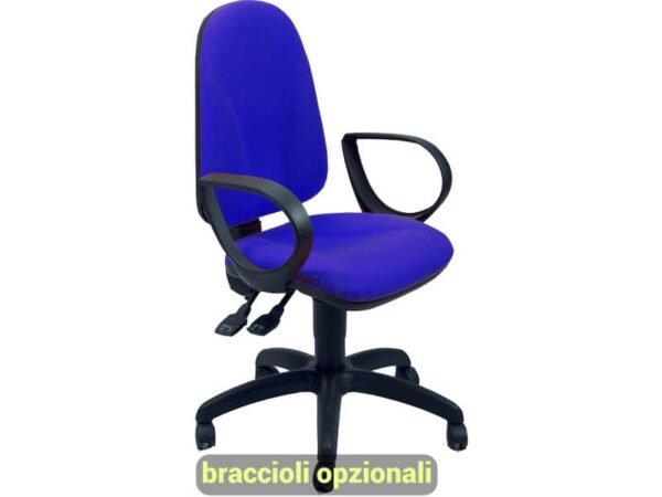 Sedia operativa girevole Unisit Team TMSY Eco smart - schiuma sagomata - rivestimento ignifugo blu - TMSY/IB