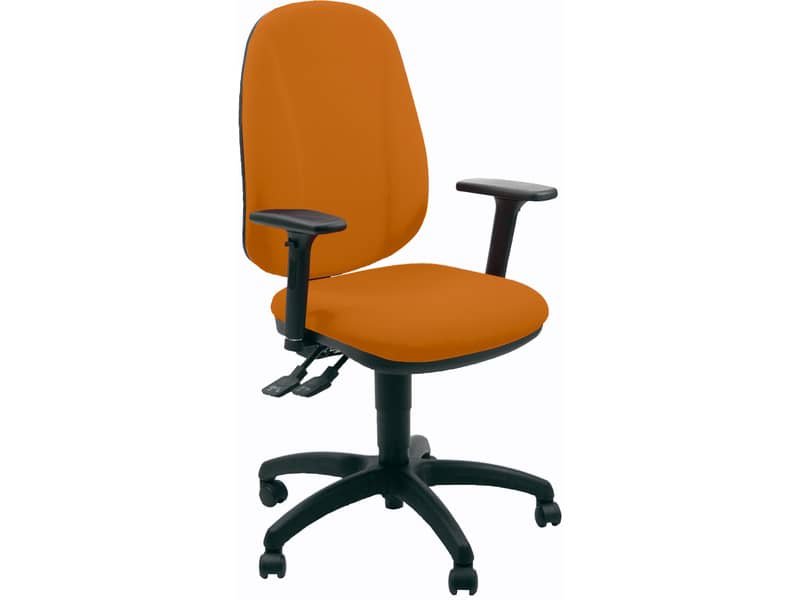 Sedia operativa girevole Unisit Giano GIGI Eco Smart rivestimento PPL arancio braccioli inclusi – GIGI/BR3D/EA