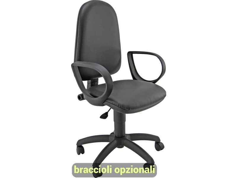 Sedia operativa girevole Unisit Jupiter JUSB/SB Eco smart rivest. ecopelle nero – JUSB/SB/KN