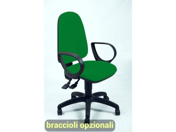 Sedia operativa girevole Unisit Team TMSY Eco smart - schiuma sagomata - rivestimento Eco verde - TMSY/EV