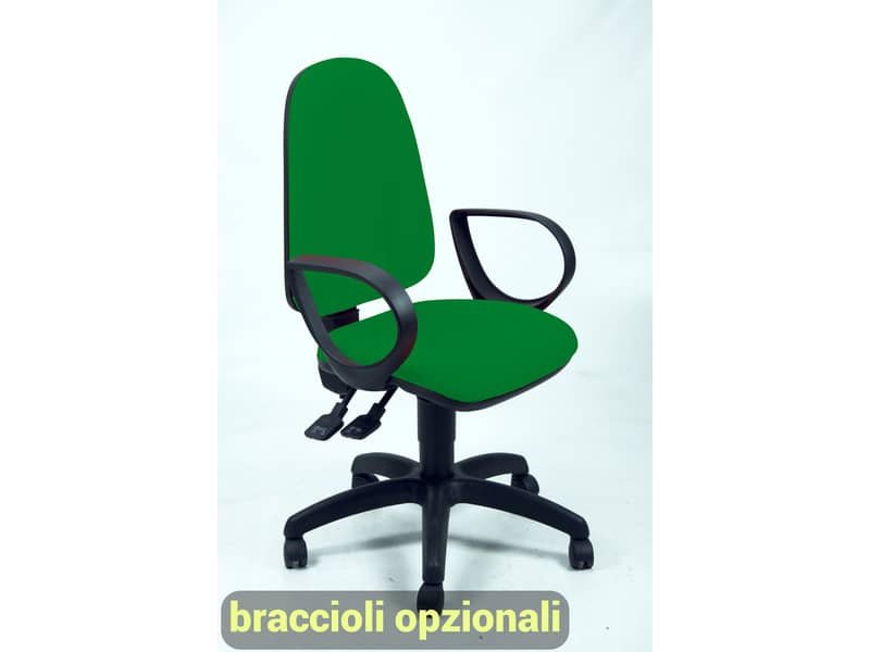 Sedia operativa girevole Unisit Team TMSY Eco smart – schiuma sagomata – rivestimento Eco verde – TMSY/EV
