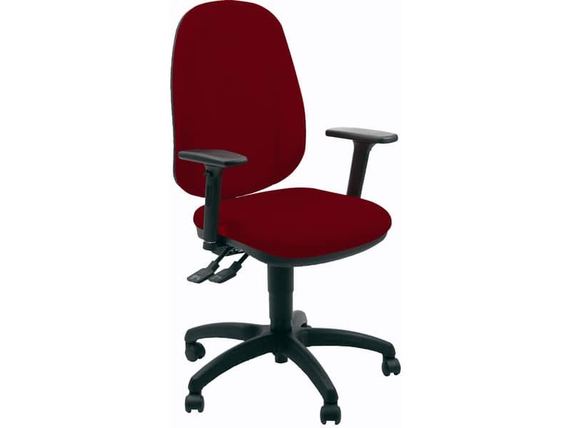 Sedia operativa girevole Unisit Giano GIGI Eco Smart rivestimento ignifugo rosso – braccioli inclusi – GIGI/BR3D/IR