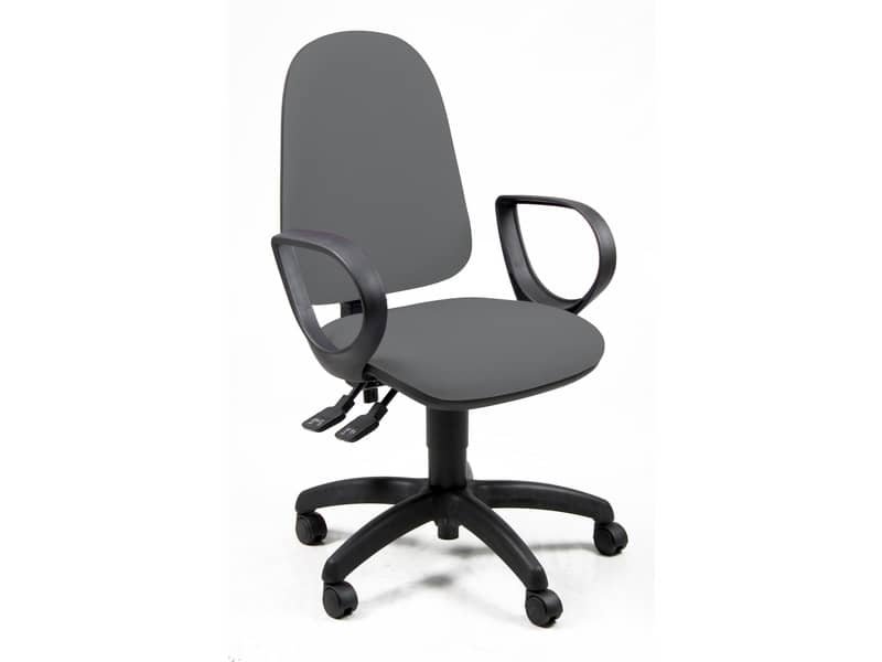 Sedia operativa girevole Unisit Jupiter JUYG Eco smart rivestimento ignifugo grigio scuro – con braccioli JUYG/BRJ/IT