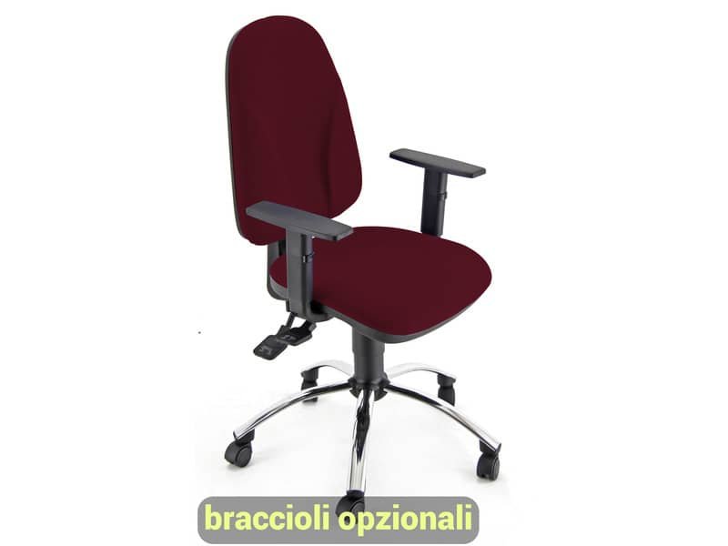 Sedia operativa girevole Unisit Team TMSYC Eco smart – schiuma sagomata – rivestimento ignifugo bordeaux -TMSYC/ID