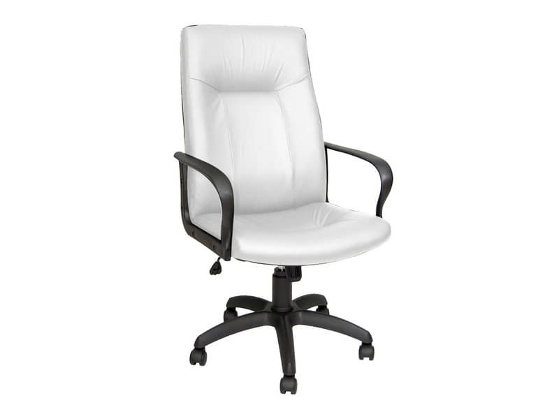 Poltrona direzionale girevole Unisit Eridanus ERP Eco Smart schienale alto – rivestimento ecopelle bianco – ERP/KQ