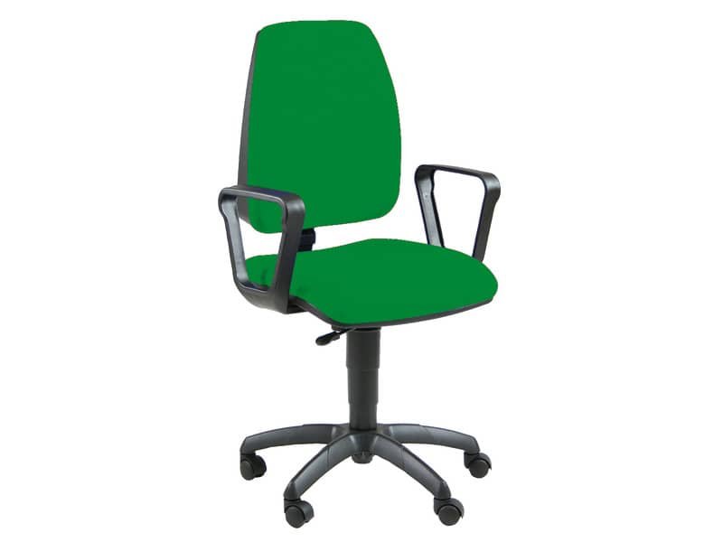 Sedia operativa girevole Unisit Jupiter JUBR Eco smart – rivestimento Eco verde – con braccioli – JUBR/EV