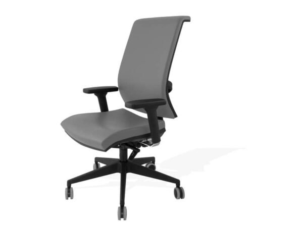 Sedia semidirezionale girevole Unisit Galatea GTJE schienale in rete - rivest. fili luce grigio + braccioli GTJE/BR/F14