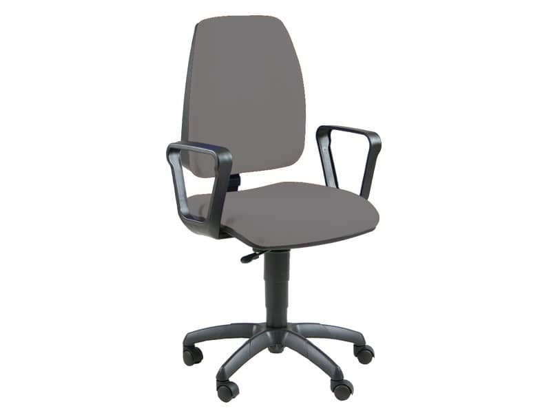 Sedia operativa girevole Unisit Jupiter JUBR Eco smart – rivestimento Eco grigio scuro – con braccioli – JUBR/ET
