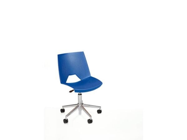 Sedia visitatore girevole Unisit Strike SKG schienale a rete - PPL blu SKG/BL