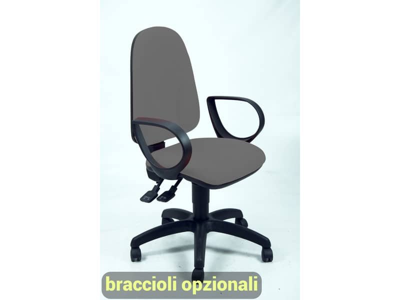 Sedia operativa girevole Unisit Team TMSY Eco smart – schiuma sagomata – rivestimento fili di luce grigio TMSY/F14