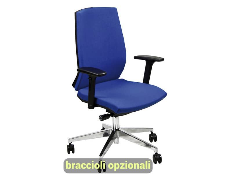 Sedia operativa girevole Unisit Larissa LR1S – rivestimento Eco blu – LR1S/EB