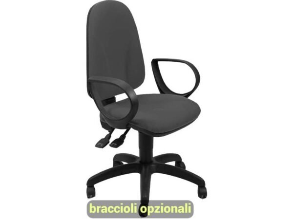 Sedia operativa girevole Unisit Team TMSY Eco smart - schiuma sagomata - rivestimento ignifugo grigio -TMSY/IT
