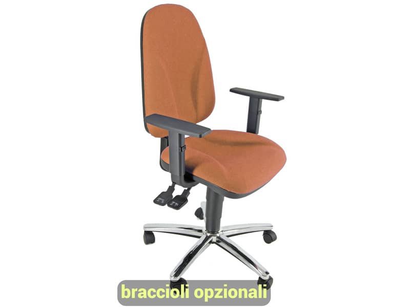 Sedia operativa girevole Unisit Team TMSYC Eco smart – schiuma sagomata – rivestimento Eco arancione – TMSYC/EA