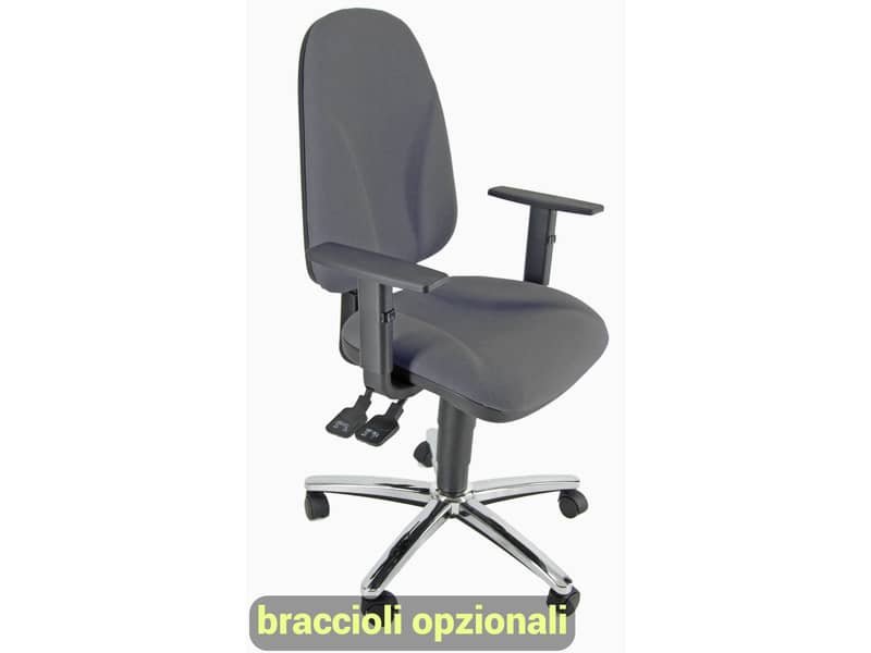 Sedia operativa girevole Unisit Team TMSYC Eco smart – schiuma sagomata – rivestimento Eco grigio scuro -TMSYC/ET