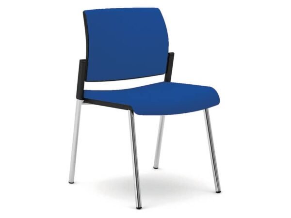Sedia visitatore 4 gambe Unisit Kind KI4GTBB rivestimento fili di luce blu KI4GTBB/F11