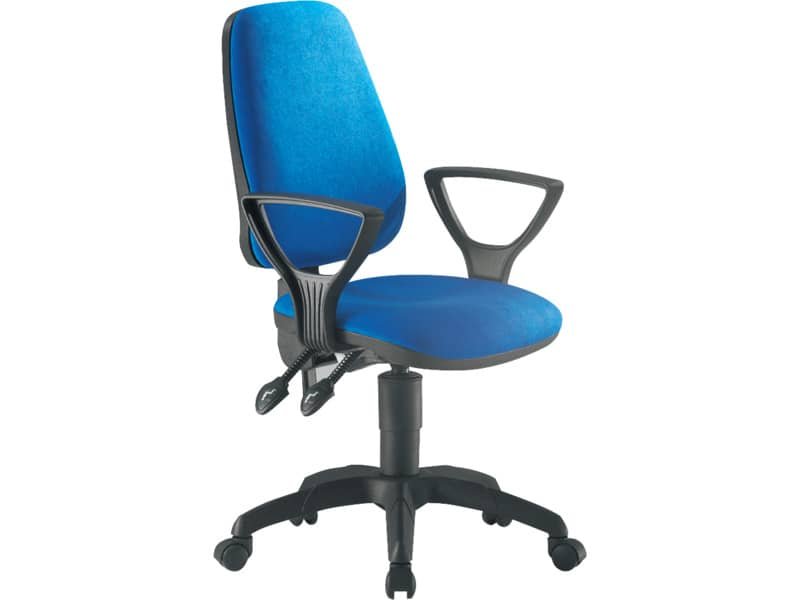 Sedia operativa girevole Unisit Leda LDAY Eco smart – schienale alto – rivestimento Eco blu – LDAY/EB