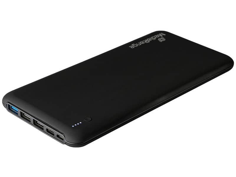 Powerbank 25.000 mAh 3x USB-A e 1x USB-C Media Range nero MR754
