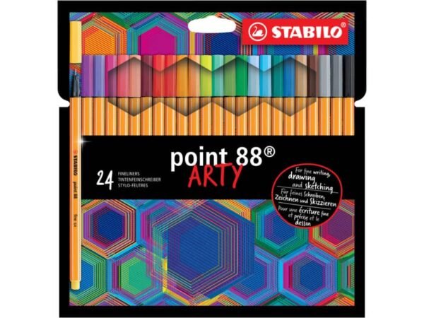 Fineliner Stabilo Point 88© 0,4 mm conf. 24 colori assortiti 8824/1-20