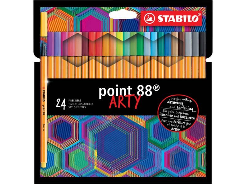 Fineliner Stabilo Point 88© 0,4 mm conf. 24 colori assortiti 8824/1-20