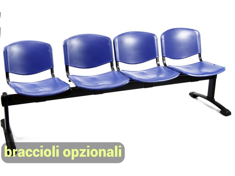 Panca 4 posti attesa Unisit Dado D5P4P – PPL blu D5P4P/BL