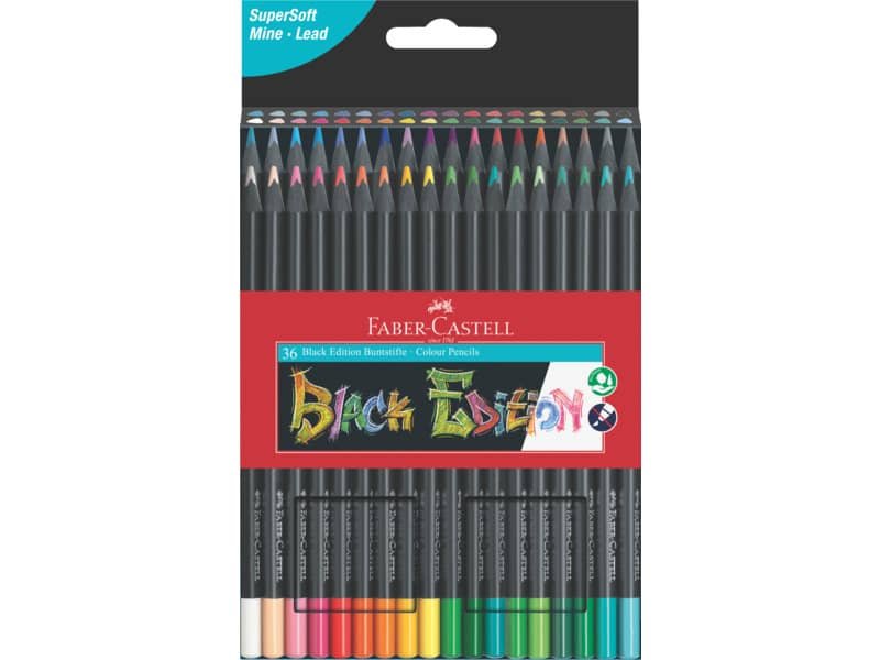 Astuccio Faber-Castell matite colorate Black Edition – conf. 36 pz – colori assortiti – 116436