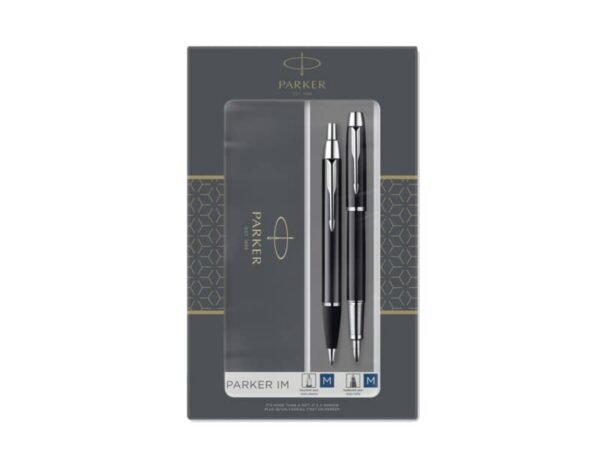 Gift set Duo Parker - Penna a sfera IM Black CT + Stilografica M nero/argento 2093215