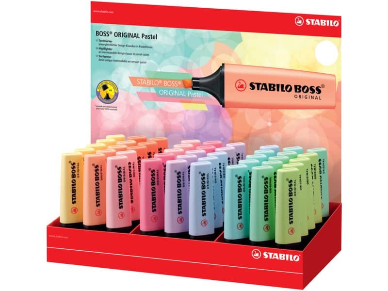 Display evidenziatori Stabilo Boss Original Pastel assortiti 70/45-4