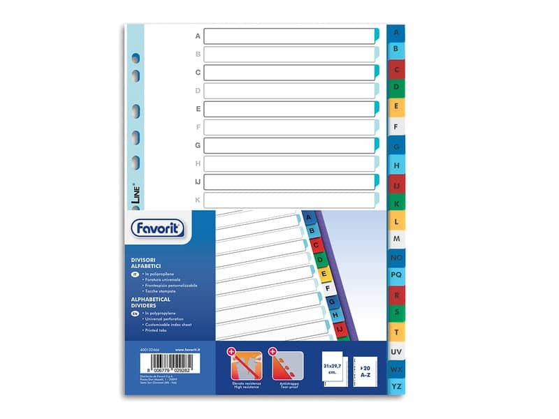 Divisore intercalare alfabetico Favorit A-Z 400132466
