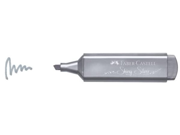 Evidenziatore Textliner 46 tratto 1-2-5 mm Faber-Castell metallic argento - 154661