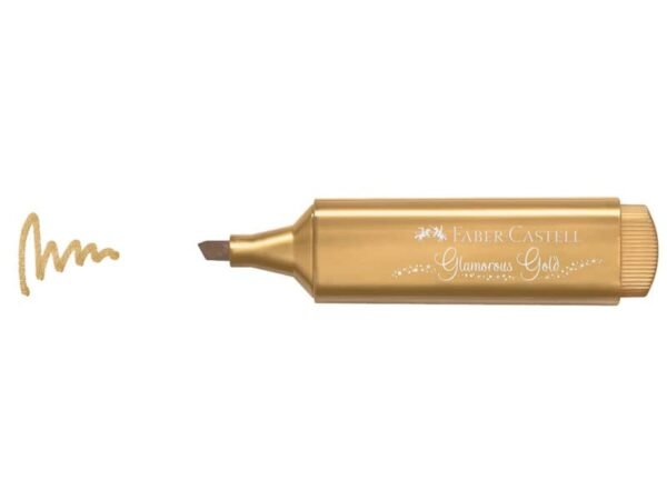 Evidenziatore Textliner 46 tratto 1-2-5 mm Faber-Castell metallic oro - 154650