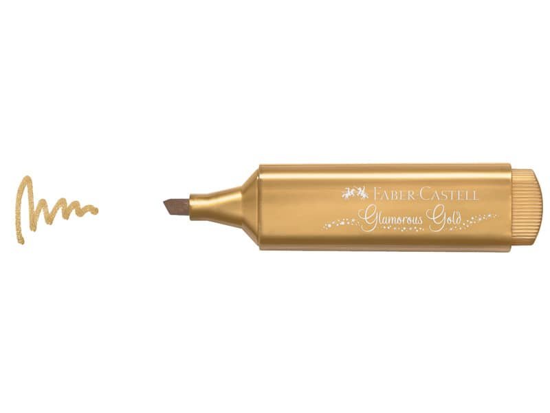 Evidenziatore Textliner 46 tratto 1-2-5 mm Faber-Castell metallic oro – 154650