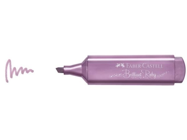 Evidenziatore Textliner 46 tratto 1-2-5 mm Faber-Castell metallic rubino - 154691