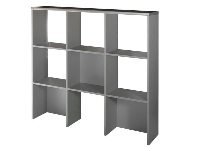 Libreria per sopra mobile Frensy Spirit 135x30x125 cm top weng‚ – struttura argento – USPWLIB