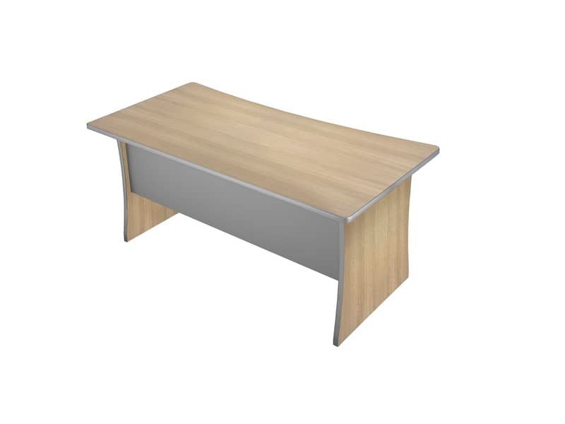 Scrivania Frensy Spirit 140x80x72 cm fianchi a pannello rovere USPRS14