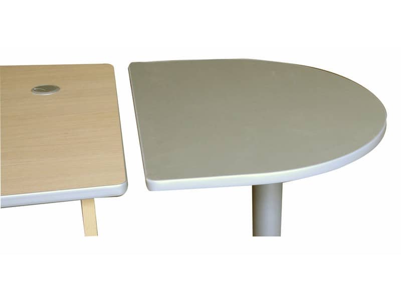 Penisola con gamba metallica Frensy EMOTION 80x60x72 cm argento UEMP86