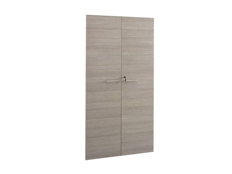 Coppia ante mobile alto largo Frensy Larix 90×180 cm rovere grigio ULAGAT18